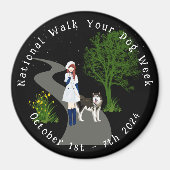 National Walk Your Dog Week Magnet マグネット (正面)