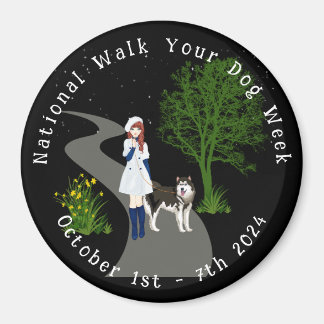 National Walk Your Dog Week Magnet マグネット