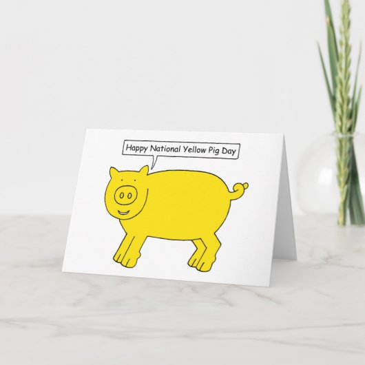 National Yellow Pig Day July 17th カード (正面)