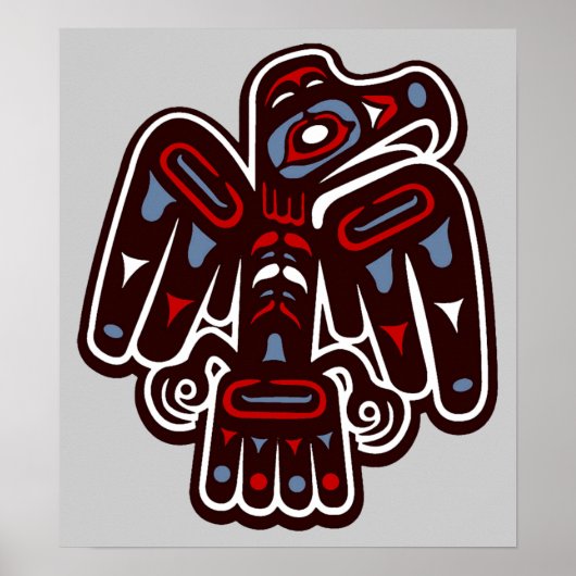 Native America Haida Thunderbird Poster ポスター (正面)