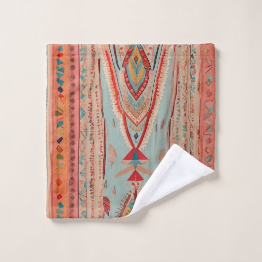 Native America Pattern バスタオルセット (ウォッシュタオル)