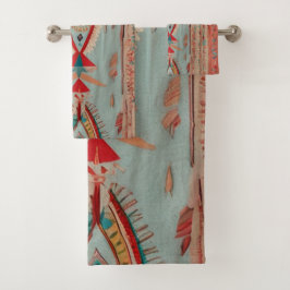 Native America Pattern バスタオルセット