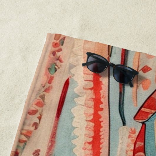 Native America Pattern ビーチタオル (インサイチュ)