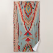 Native America Pattern ビーチタオル (正面)