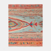Native America Pattern フリースブランケット (正面)