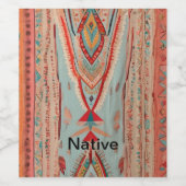 Native America Pattern ワインラベル (シングルラベル)