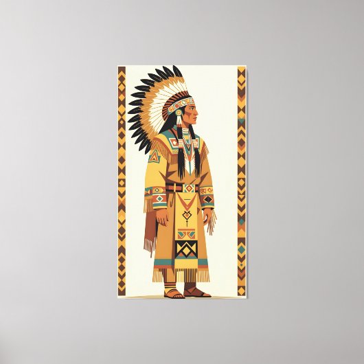 Native American Chief キャンバスプリント (正面)