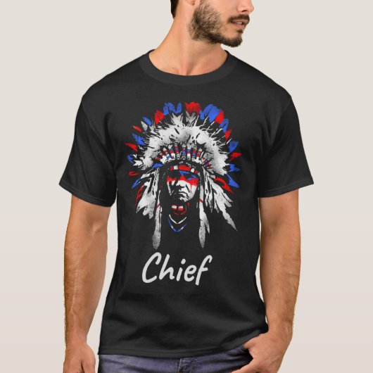 Native American Chief  Native American Indian Prid Tシャツ (正面)