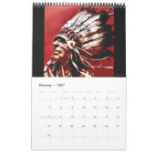 Native American Chiefs Calendar カレンダー (2月 2027)