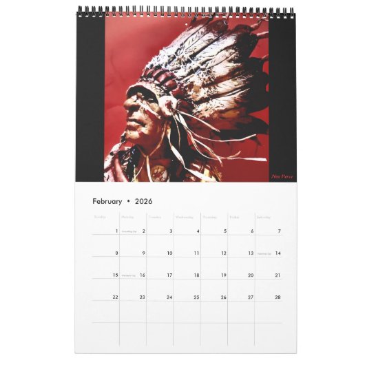 Native American Chiefs Calendar カレンダー (2月 2026)