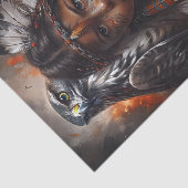 Native American Child & Eagle Headdress Decoupage 薄葉紙 (詳細)