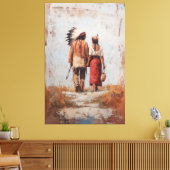Native American Couple Canvas Print キャンバスプリント (インサイチュ (リビング))