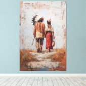 Native American Couple Canvas Print キャンバスプリント (インサイチュ (ウッドフロア))