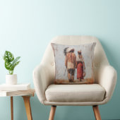Native American Couple Throw Pillow クッション (椅子)