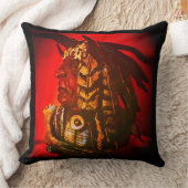 Native American "Crow medicine man" クッション (ブランケット)