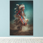 Native American Dancer Canvas キャンバスプリント (インサイチュ (ウッドフロア))