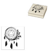 Native American dreamcatcher AA recover logo stamp ラバースタンプ (押印)