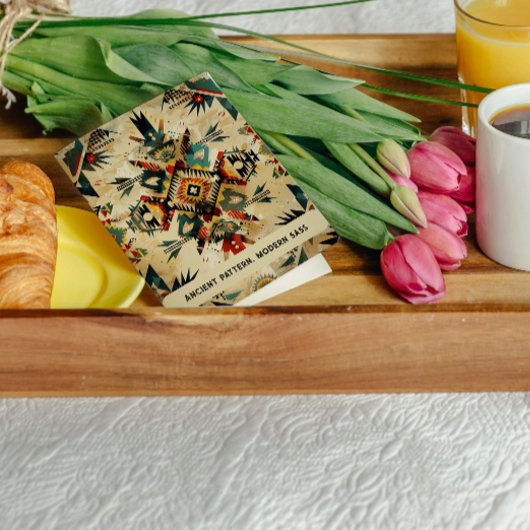 Native American Ethnic Art Tribe Pattern Card サンキューカード