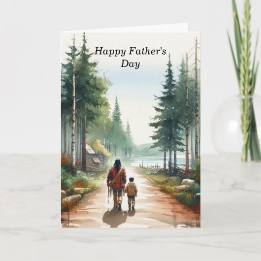 Native American Father's Day Greeting Card カード (正面)