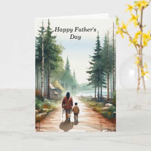 Native American Father's Day Greeting Card カード (黄色い花)
