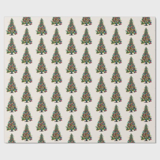 Native American Feather Christmas Tree  ラッピングペーパー (フラット)