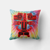 Native American Haida Double Rainbow Bear Tribal クッション (裏面)