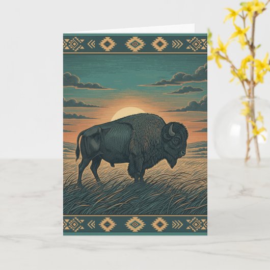 Native american heritage Greeting  カード (黄色い花)