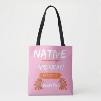 Native American heritage month pink tote bag トートバッグ
