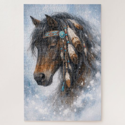 Native American Horse - Puzzle ジグソーパズル (縦)