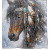 Native American Horse - Shower Curtain シャワーカーテン (正面)