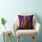 Native American Indian Chief In Full Dress on a  クッション (椅子)