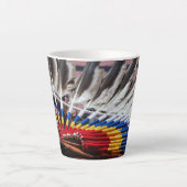 Native American Indian decorated Latte Mug カフェラテマグ (正面)
