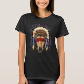 Native American Indian Greyhound Dog Indigenous Pe Tシャツ (正面)