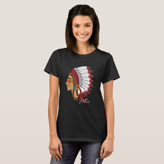 Native American Indian Tribe Warrior Pride Tシャツ (正面フル)