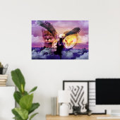 Native American Indian Warrior ポスター (ホームオフィス)