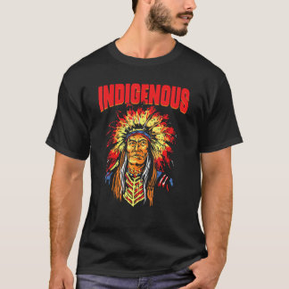 Native American Indigenous Red Hand Indian Blood T Tシャツ