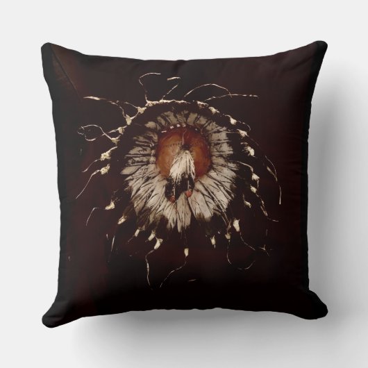 Native American "Kiowa Chief" art クッション (裏面)