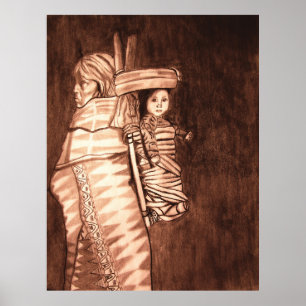 NATIVE AMERICAN MOTHER AND PAPOOSE ポスター