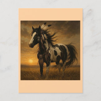 Native American Paint Horse Postcard - Koko ポストカード