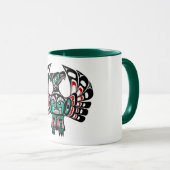 Native American Red Black Haida Art Thunderbird マグカップ (正面右)