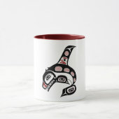 Native American Red Black Haida Orca Killer Whale マグカップ (中央)