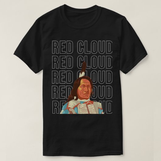 Native American Red Cloud Cool Design Tシャツ (デザイン正面)