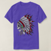 Native American skull design Tシャツ (デザイン正面)