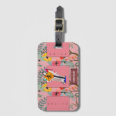 Native American Still Here Cartoon Floral Custom ラゲッジタグ (正面縦)