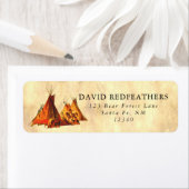 Native American Tipi Assiniboine Tipis Parchment ラベル (インサイチュ)