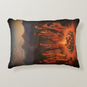 Native American Tribe Sitting Around a Fire on アクセントクッション (正面)