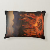 Native American Tribe Sitting Around a Fire on アクセントクッション (裏面)