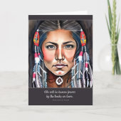 Native American Woman and Proverb Sympathy カード (正面)