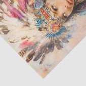 Native American Woman Decoupage 薄葉紙 (詳細)