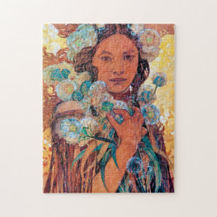 Native American Woman, Mucha ジグソーパズル
